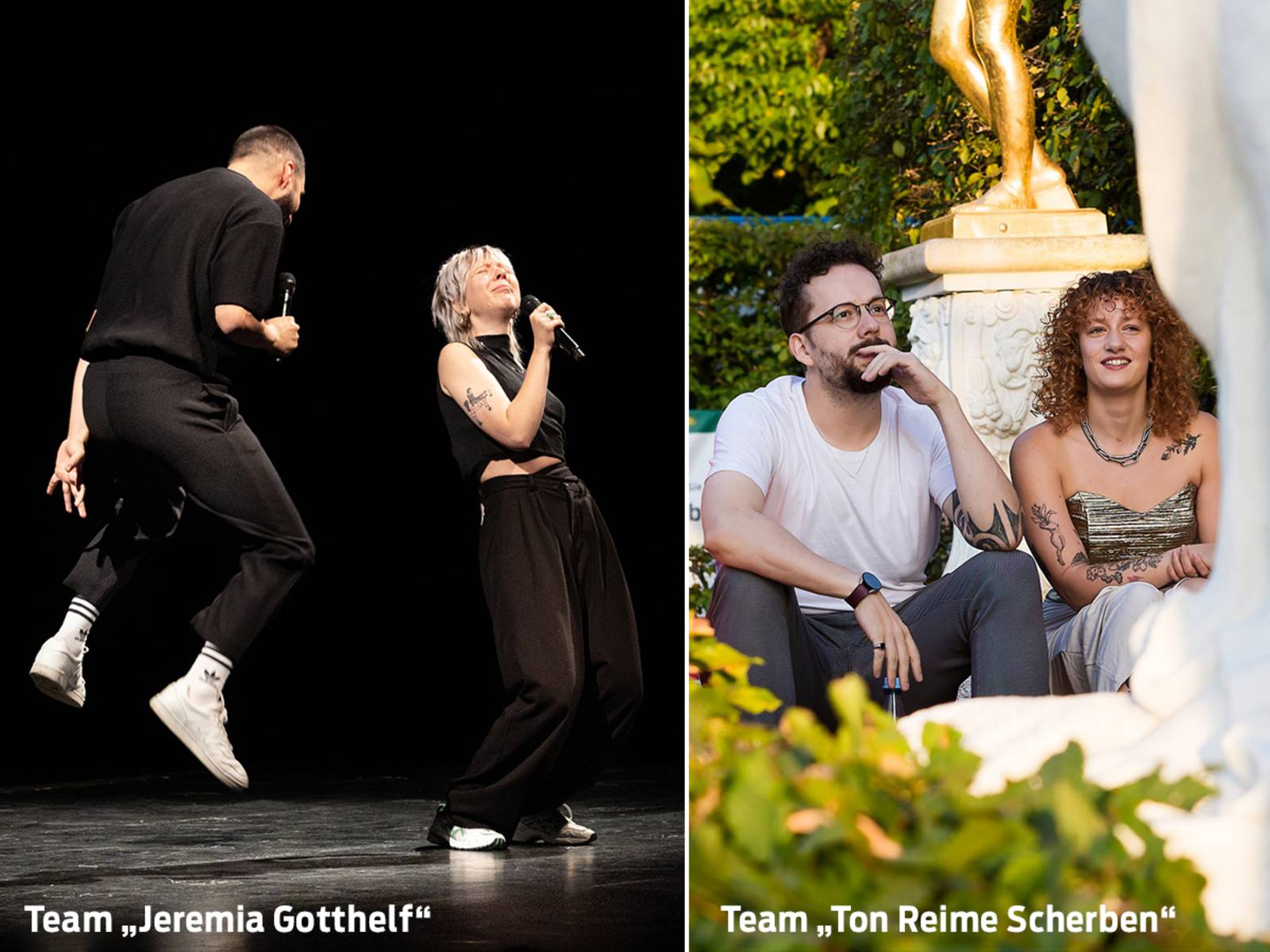 Slam-Teams "Jeremia Gotthelf" und "Ton Reime Scherben"