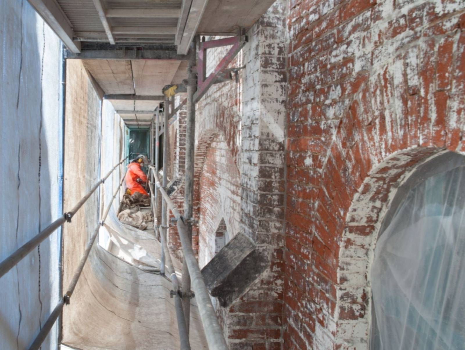 freigelegtes Mauerwerk