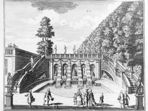Lithographie der Großen Kaskade