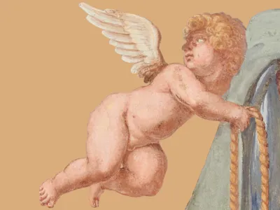 Putto aus der Freskenmalerei in der Galerie Herrenhausen