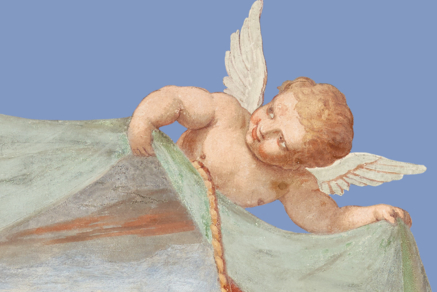 Putto aus der Freskenmalerei in der Galerie Herrenhausen