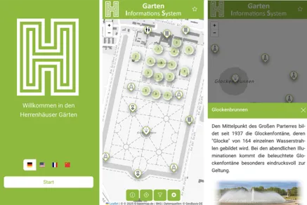 Digitale Karte des Großen Gartens