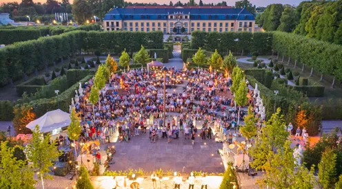 Das Gartentheater aus der Vogelperspektive