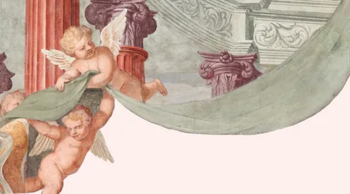 Putti aus der Freskenmalerei in der Galerie Herrenhausen