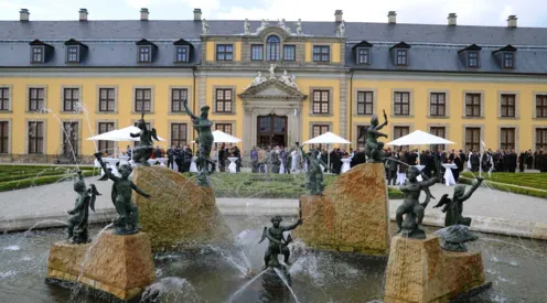 Empfang im Orangenparterre