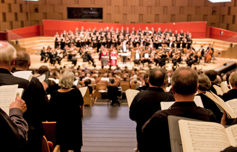 Blick in eine Konzerthalle