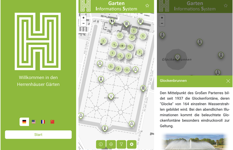 Digitale Karte des Großen Gartens