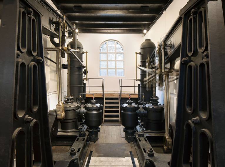 Restauriert und funktionsf&auml;hig: Pumpenkammer