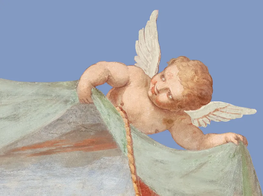 Putto aus der Freskenmalerei in der Galerie Herrenhausen