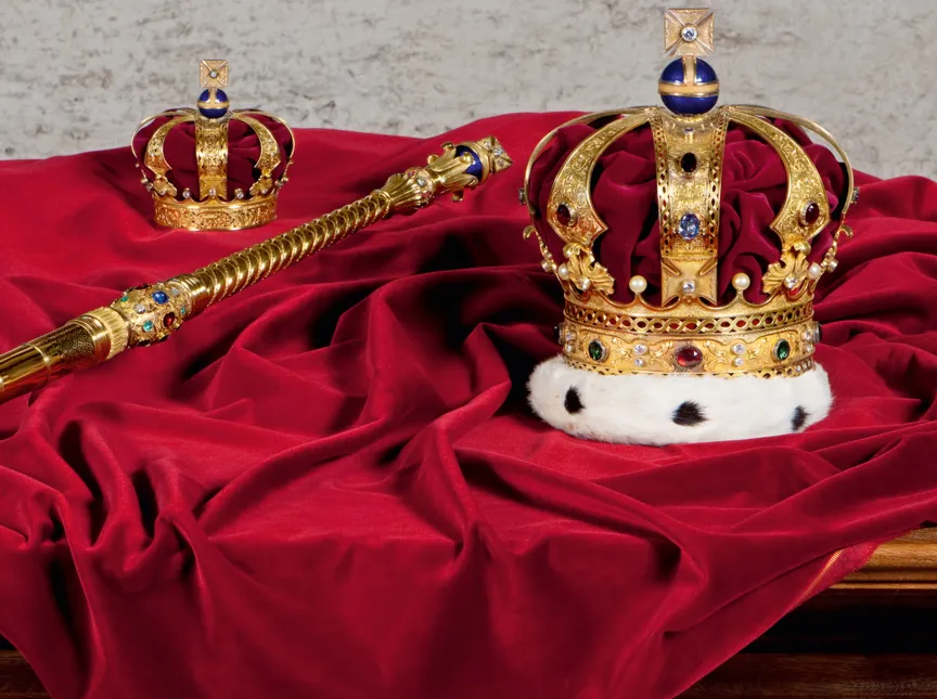 Hannoverschen Königskrone mit Zepter und Brautkrone 