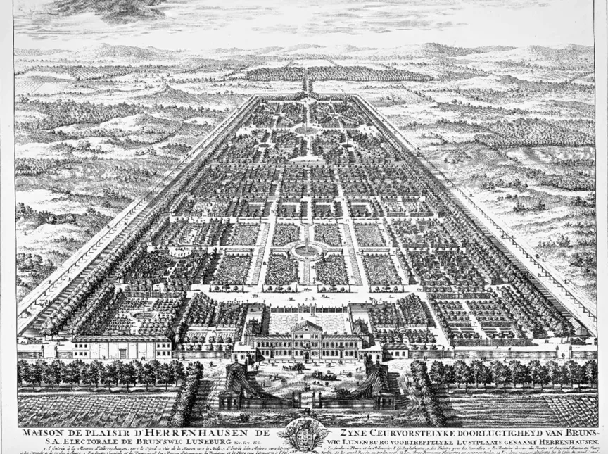 Lithographie des Großen Gartens