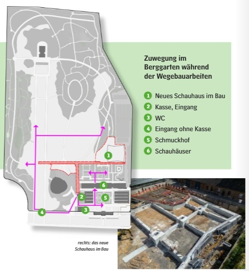 Wegef&uuml;hrung im Berggarten